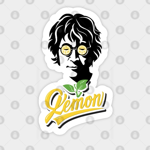 John Lemon | John Lennon | John Winston Ono Lennon | Yoko Ono | The Beatles Tribute Sticker by japonesvoador